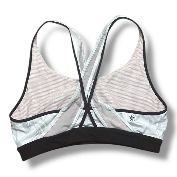 Athleta Gray and Black Sports Bra Racerback Design Sz S - Picture 5 of 8